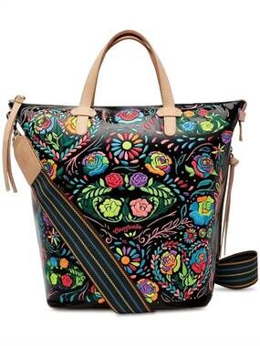 NEW CONSUELA women's sling bucket bag in black